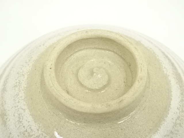 Ｓ９５５　茶碗　『白釉　平茶碗』『北村暢男 作』　共箱　抹茶碗　茶道具 道具 ] - 道具 京焼 北村暢男造 白釉平茶碗（共箱） | ネット